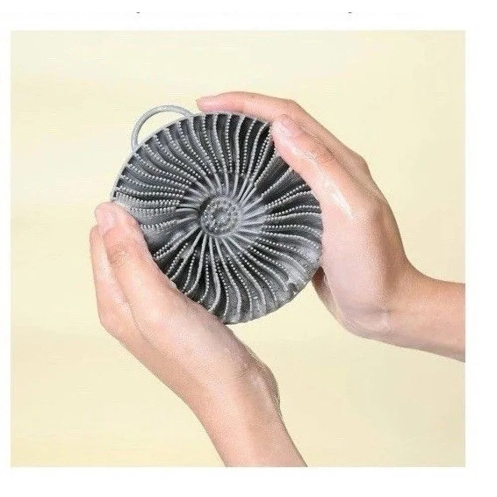 Soft Silicone Exfoliating Bath Brush Body Grey Lot of 2